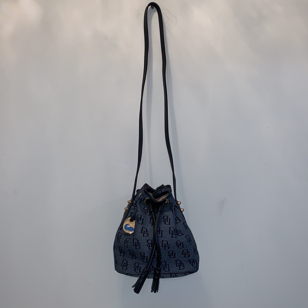 Dooney & Bourke Black and Gray Bucket Bag - Picture 2 of 12